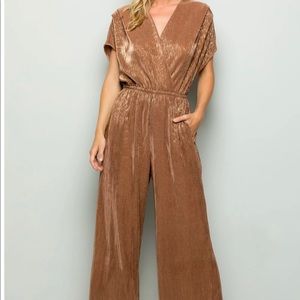 See and be seen gold jumpsuit
